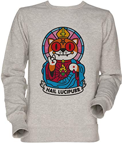 Vendax Hail Lucipurr Unisex Sweatshirt Grau von Vendax