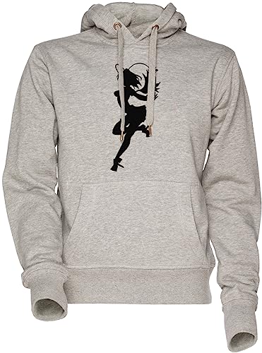 Vendax Hanime Logo Unisex Herren Damen Kapuzenpullover Sweatshirt Grau Men's Women's Hoodie Grey von Vendax