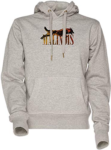 Vendax Malinois - Belgier Schäfer - Mechelaar - Malinois Unisex Herren Damen Kapuzenpullover Sweatshirt Grau Men's Women's Hoodie Grey von Vendax
