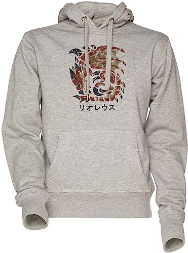 Vendax Monster Hunter Unisex Herren Damen Kapuzenpullover Sweatshirt Grau Men's Women's Hoodie Grey von Vendax
