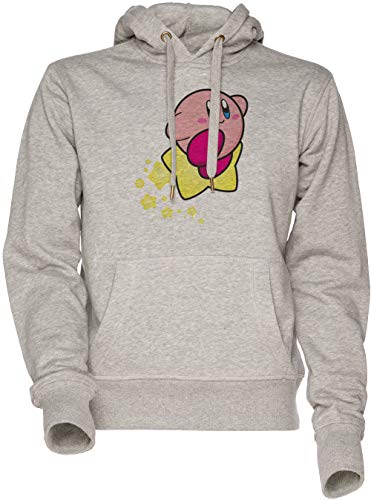 Vendax Reiten auf Kirby Unisex Herren Damen Kapuzenpullover Sweatshirt Grau Men's Women's Hoodie Grey von Vendax