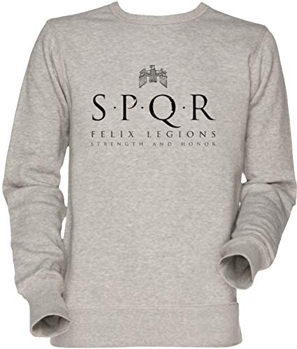 Vendax SPQR - Roman Empire Army Unisex Herren Damen Jumper Sweatshirt Grau Men's Women's Jumper Grey von Vendax