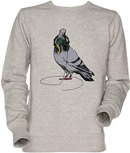 Vendax Techno Taube Unisex Herren Damen Jumper Sweatshirt Grau Men's Women's Jumper Grey von Vendax