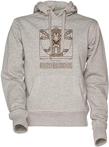 Vendax Vitruvian Murloc Unisex Herren Damen Kapuzenpullover Sweatshirt Grau Men's Women's Hoodie Grey von Vendax