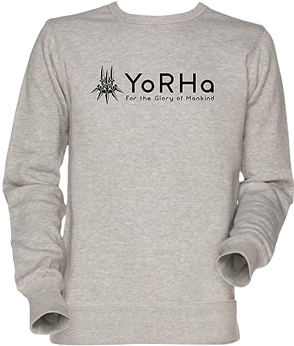 Vendax Yorha Unisex Herren Unisex Herren Damen Jumper Sweatshirt Grau Men's Women's Jumper Grey von Vendax