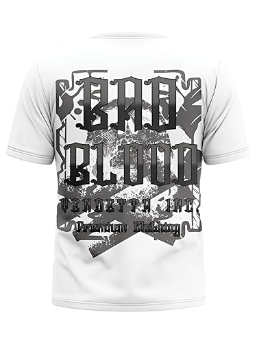 Vendetta Inc. Bad Blood Männer, Herren Tattoo Style Shirt weiß (L) von Vendetta Inc.