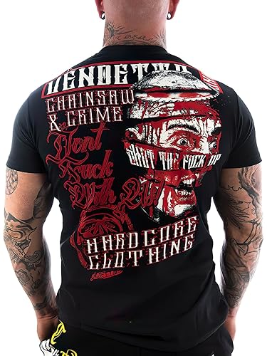 Vendetta Inc. Chainsaw Herren, Männer Shirt schwarz Streetwear,Tattoo,Club (3XL) von Vendetta Inc.