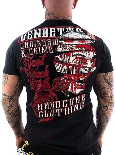 Vendetta Inc. Chainsaw Herren, Männer Shirt schwarz Streetwear,Tattoo,Club (XXL) von Vendetta Inc.