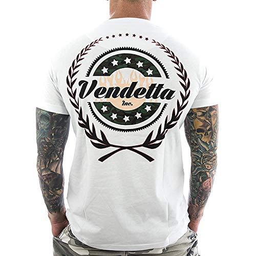 Vendetta Inc. Herren - Männer Shirt Army Style VD-1015 weiß (M) von Vendetta Inc.