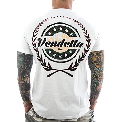 Vendetta Inc. Herren - Männer Shirt Army Style VD-1015 weiß (XXL) von Vendetta Inc.