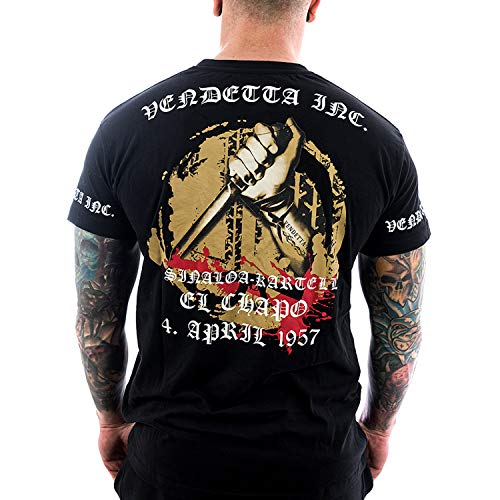 Vendetta Inc. Herren - Männer Shirt EL Chapo Crime 1034 schwarz (L) von Vendetta Inc.