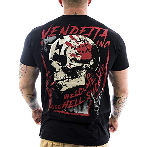 Vendetta Inc. Herren Männer Shirt Hell Skull Totenkopf Tshirt 1039 schwarz (XL) von Vendetta Inc.