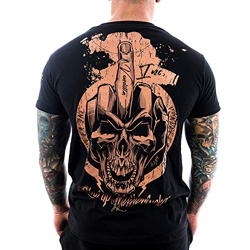 Vendetta Inc. Herren - Männer Shirt Skull Middle Finger 1040 schwarz (3XL) von Vendetta Inc.