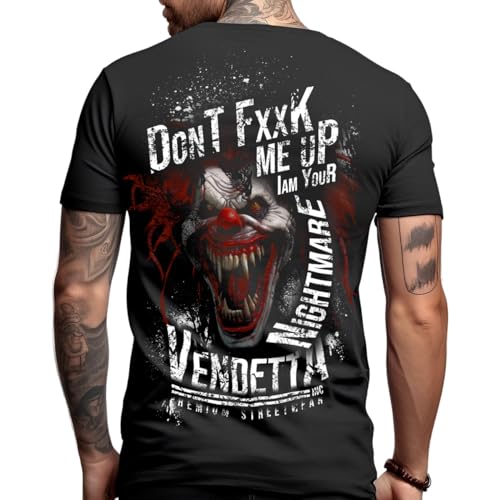 Vendetta Inc. Herren Rundhals Kurzarm-Shirt Dont FXXK schwarz 1323 (DE/NL/SE/PL, Alphanumerisch, 4XL, Regular, Regular, Schwarz) von Vendetta Inc.