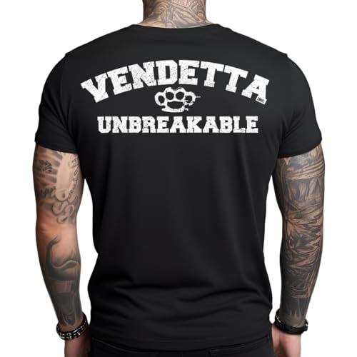 Vendetta Inc. Herren Rundhals Kurzarm-Shirt Unbreakable schwarz VD-1332 - Hochwertiges T-Shirt aus 100% Baumwolle (DE/NL/SE/PL, Alphanumerisch, M, Regular, Regular, Schwarz) von Vendetta Inc.