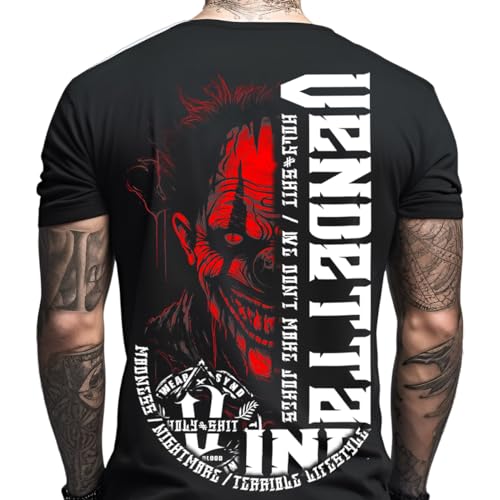 Vendetta Inc. Herren Shirt Insane Clown schwarz VD-1317 (DE/NL/SE/PL, Alphanumerisch, 4XL, Regular, Regular, Schwarz) von Vendetta Inc.