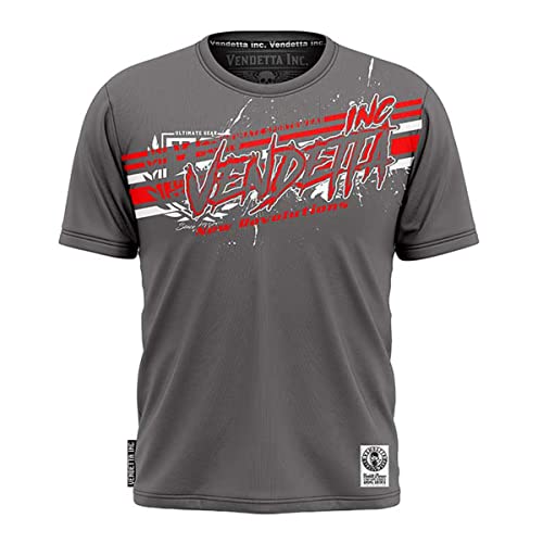 Vendetta Inc. Herren Shirt Revolution grau VD-1204 Rundhals (as3, Alpha, l, Regular, Regular) von Vendetta Inc.