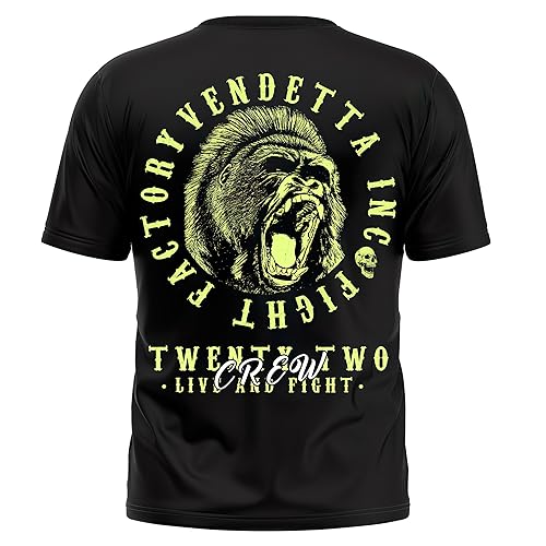 Vendetta Inc. Herren schwarz Shirt Gorilla Factory Tshirt Sport,Freizeit,Club (M) von Vendetta Inc.