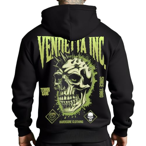 Vendetta Inc. Kapuzenpullover Hoodie Männer Terror Game schwarz VD-4073 (DE/NL/SE/PL, Alphanumerisch, M, Regular, Regular, Schwarz) von Vendetta Inc.
