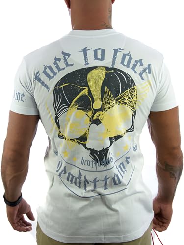 Vendetta Inc. Männer Shirt Face to Face Freizeit T Shirt Tattoo Style 1060 weiß (3XL) von Vendetta Inc.