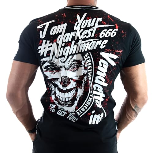 Vendetta Inc. Männer Shirt Nightmare schwarz VD-1189 Rundhals Baumwolle (as3, Alpha, 5X_l, Regular, Regular, 5XL) von Vendetta Inc.