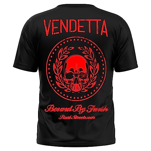 Vendetta Inc. Männer T Shirt Bound Skull schwarz-rot VD-1006 (as3, Alpha, l, Regular, Regular) von Vendetta Inc.