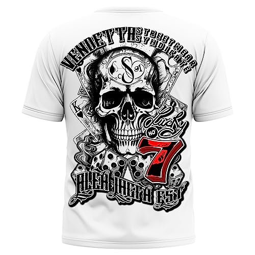 Vendetta Inc. Männer T-Shirt Lucky 7 weiß VD-1278 (as3, Alpha, 3X_l, Regular, Regular) von Vendetta Inc.