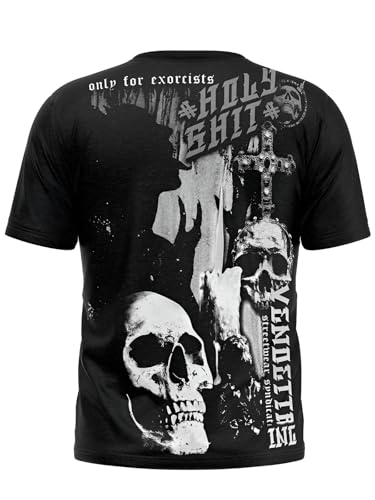 Vendetta Inc. Shirt Exorcist 1175 Männer Tattoo Freizeit Skull T-Shirt schwarz (5XL) von Vendetta Inc.