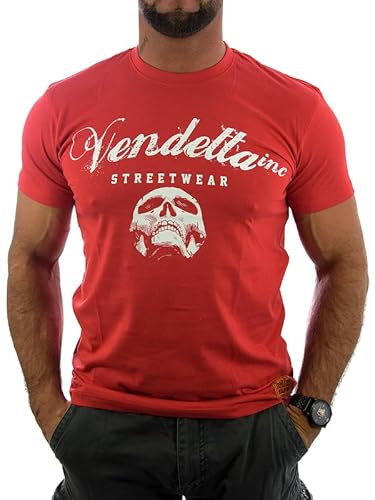 Vendetta Inc. Shirt Logo Patch 1182 Männer Skull T-Shirt rot (3XL) von Vendetta Inc.