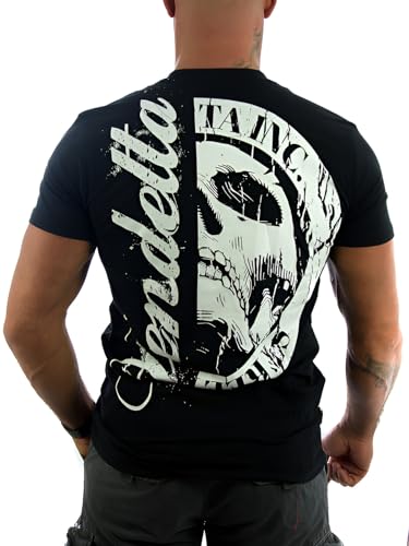 Vendetta Inc. Shirt Logo Patch Skull 1182 Männer Freizeit Club T-Shirt schwarz (XXL) von Vendetta Inc.