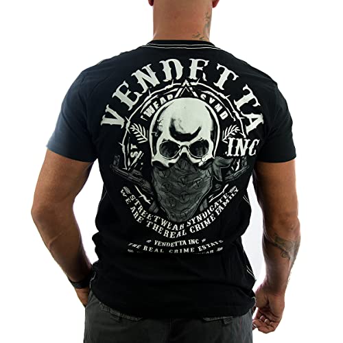 Vendetta Inc. Shirt Skull Maske schwarz Männer T Shirt Freizeit Club 1181 (XL) von Vendetta Inc.