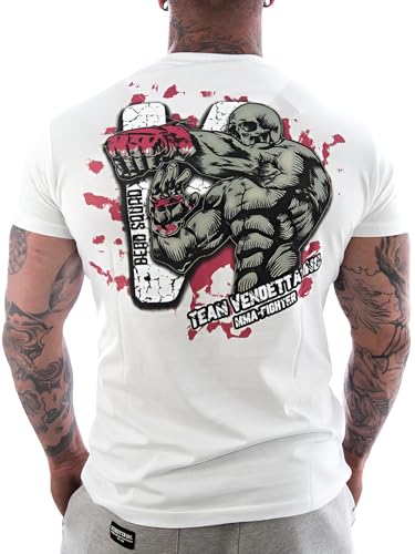 Vendetta Inc. Shirt Team MMA 1115 weiß Sport,Freizeit Tshirt Skull Männer, Herren (XXL) von Vendetta Inc.