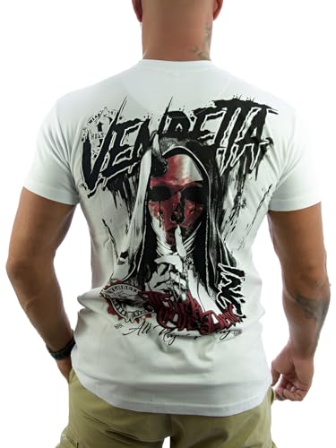 Vendetta Inc. Shirt The Devil 2 weiß 1177 Männer Sport, Freizeit Streetwear T-Shirt (3XL) von Vendetta Inc.