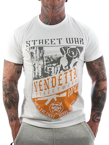 Vendetta Inc. Streetwear Shirt Judge weiß VD-1106 Männer,Herren,Club,Freizeit (L) von Vendetta Inc.