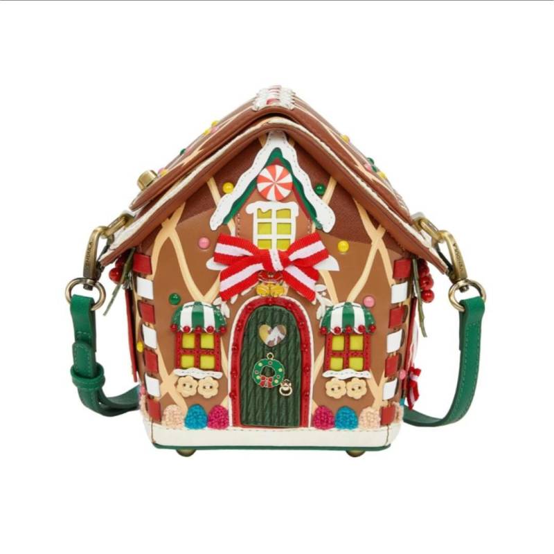 Vendula - Handtasche M. Überschlag Gingerbread Houses House Bag Multicolor Multicolor - Gr. - S von Vendula