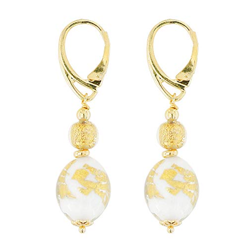 Venetiaurum - Damen-Ohrringe mit Perlen aus echtem Muranoglas und 925er Silber - Schmuck Made in Italy zertifiziert von Venetiaurum