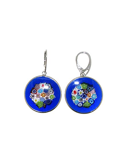 Venetiaurum – Ohrstecker Murrina für Damen mit perlen aus echtem Muranoglas und sterling-silber 925 – Schmuck “Made in Italy” zertifiziert von Venetiaurum