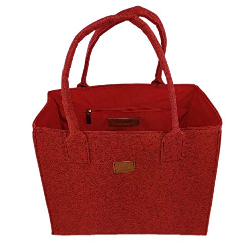 Venetto Filztasche Handtasche Damentasche Damen Henkeltasche Umhängetasche Einkaufstasche Shopper Tasche aus Filz von Venetto