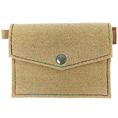 Venetto Mini Filz Portemonnaie Geldbörse Geldbeutel Brieftasche Damen Herren Kinder Damenbörse Damengeldbörse Herrenbörse Geldtasche Damenportemonnaie Kinderbörse (Cappuccino) von Venetto
