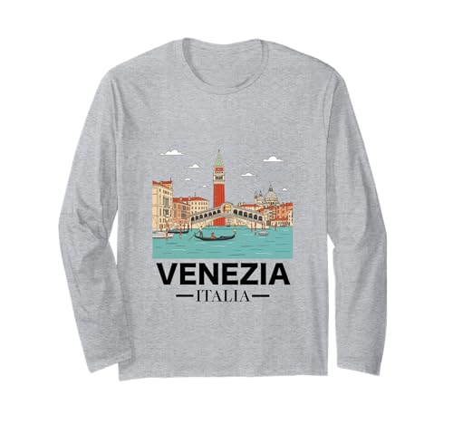 Venezia Italia Souvenir Venedig Italien Erinnerung Männer Frauen Langarmshirt von Venezia Italia Souvenir Venice Italy