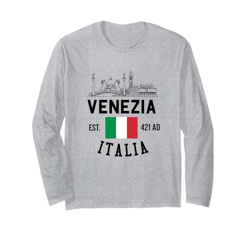 Venezia Italia Souvenir Venedig Italien Flagge Erinnerung Männer Frauen Langarmshirt von Venezia Italia Souvenir Venice Italy