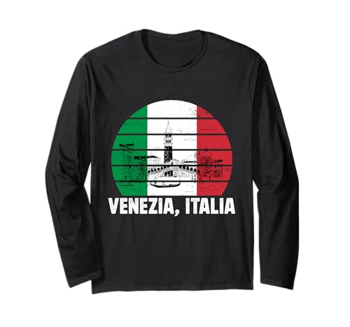 Venezia Italia Souvenir Venedig Italien Flagge Erinnerung Männer Frauen Langarmshirt von Venezia Italia Souvenir Venice Italy
