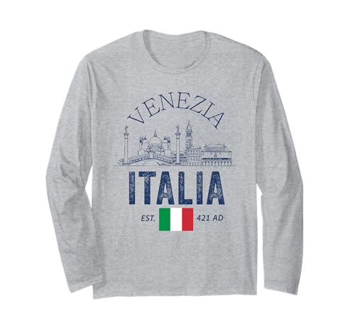 Venezia Italia Souvenir Venedig Italien Flagge Erinnerung Männer Frauen Langarmshirt von Venezia Italia Souvenir Venice Italy