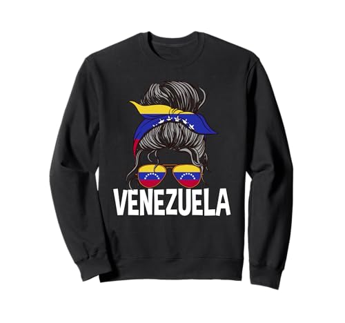 Venezuela Mädchen Unordentlicher Haarknoten venezolanische Mädchen Frauen Sweatshirt Venezuela Mädchen Unordentlicher Haarknoten venezolanische Mädchen Frauen Sweatshirt von Venezuela Flag Designs Proud Venezuelan Roots