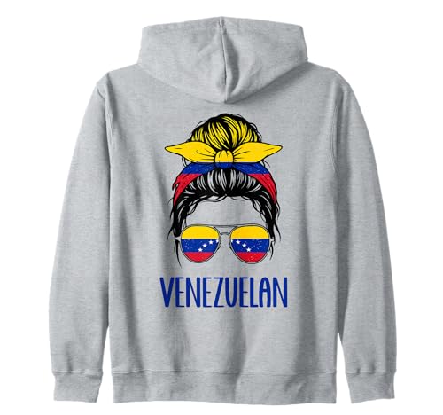 Venezuela-Flagge, unordentliches Haar, hispanisches Erbe, venezolanisches Mädchen Kapuzenjacke Venezuela-Flagge, unordentliches Haar, hispanisches Erbe, venezolanisches Mädchen Kapuzenjacke von Venezuela Flag Gifts Girls Venezuelan Shirt Women