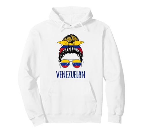 Venezuela-Flagge, unordentliches Haar, hispanisches Erbe, venezolanisches Mädchen Pullover Hoodie Venezuela-Flagge, unordentliches Haar, hispanisches Erbe, venezolanisches Mädchen Pullover Hoodie von Venezuela Flag Gifts Girls Venezuelan Shirt Women