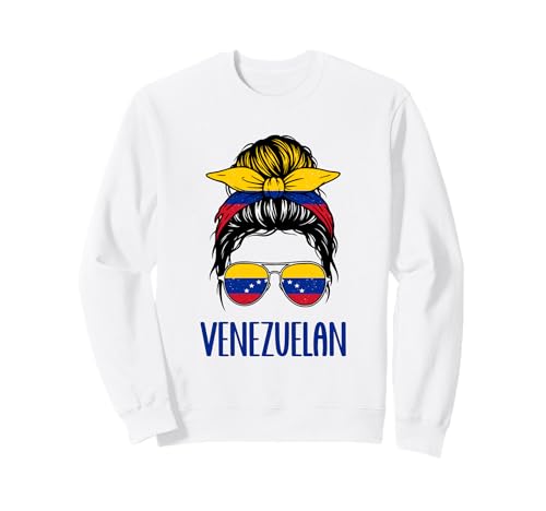 Venezuela-Flagge, unordentliches Haar, hispanisches Erbe, venezolanisches Mädchen Sweatshirt Venezuela-Flagge, unordentliches Haar, hispanisches Erbe, venezolanisches Mädchen Sweatshirt von Venezuela Flag Gifts Girls Venezuelan Shirt Women