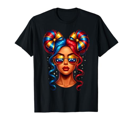Venezuelanische Frauen Unordentliche Brötchen Mädchen Venezuela-Flagge Stolz Wurzeln T-Shirt Venezuelanische Frauen Unordentliche Brötchen Mädchen Venezuela-Flagge Stolz Wurzeln T-Shirt von Venezuela Flag Girl Venezuelan Pride Latin Apparel