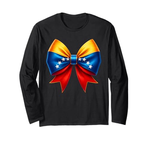 Venezuela-Flagge Frauen Urlaub Venezuela Schleife Venezuela-Flagge Langarmshirt Venezuela-Flagge Frauen Urlaub Venezuela Schleife Venezuela-Flagge Langarmshirt von Venezuela Flag Girls Celebrate Hispanic Heritage