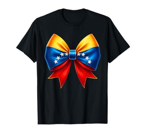 Venezuela-Flagge Frauen Urlaub Venezuela Schleife Venezuela-Flagge T-Shirt Venezuela-Flagge Frauen Urlaub Venezuela Schleife Venezuela-Flagge T-Shirt von Venezuela Flag Girls Celebrate Hispanic Heritage